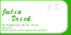 julia drick business card